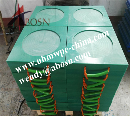 Portable UHMWPE Cribbing Plate for Crane