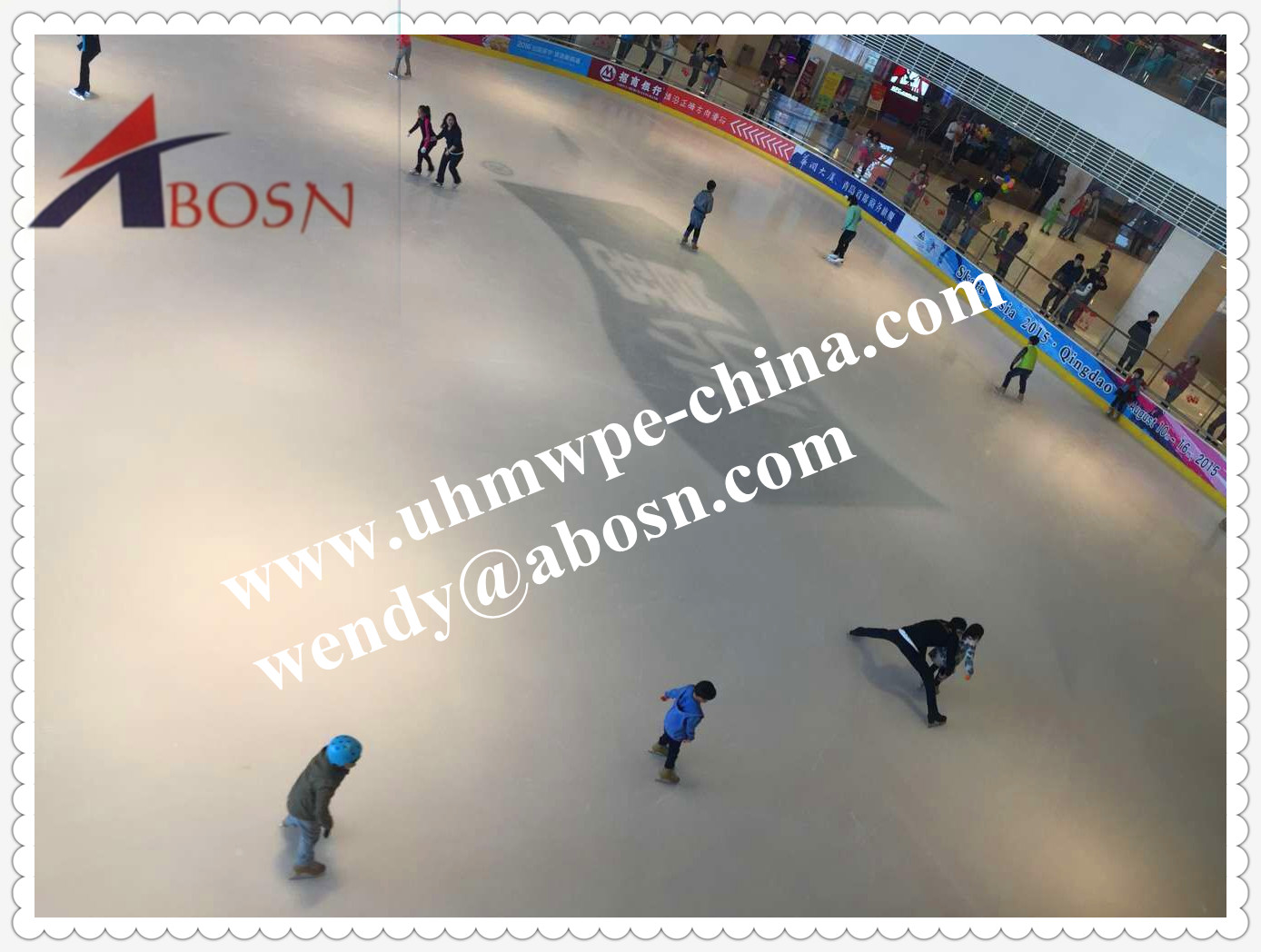 Solid Polymer Synthetic Ice Rink Designed for Skating