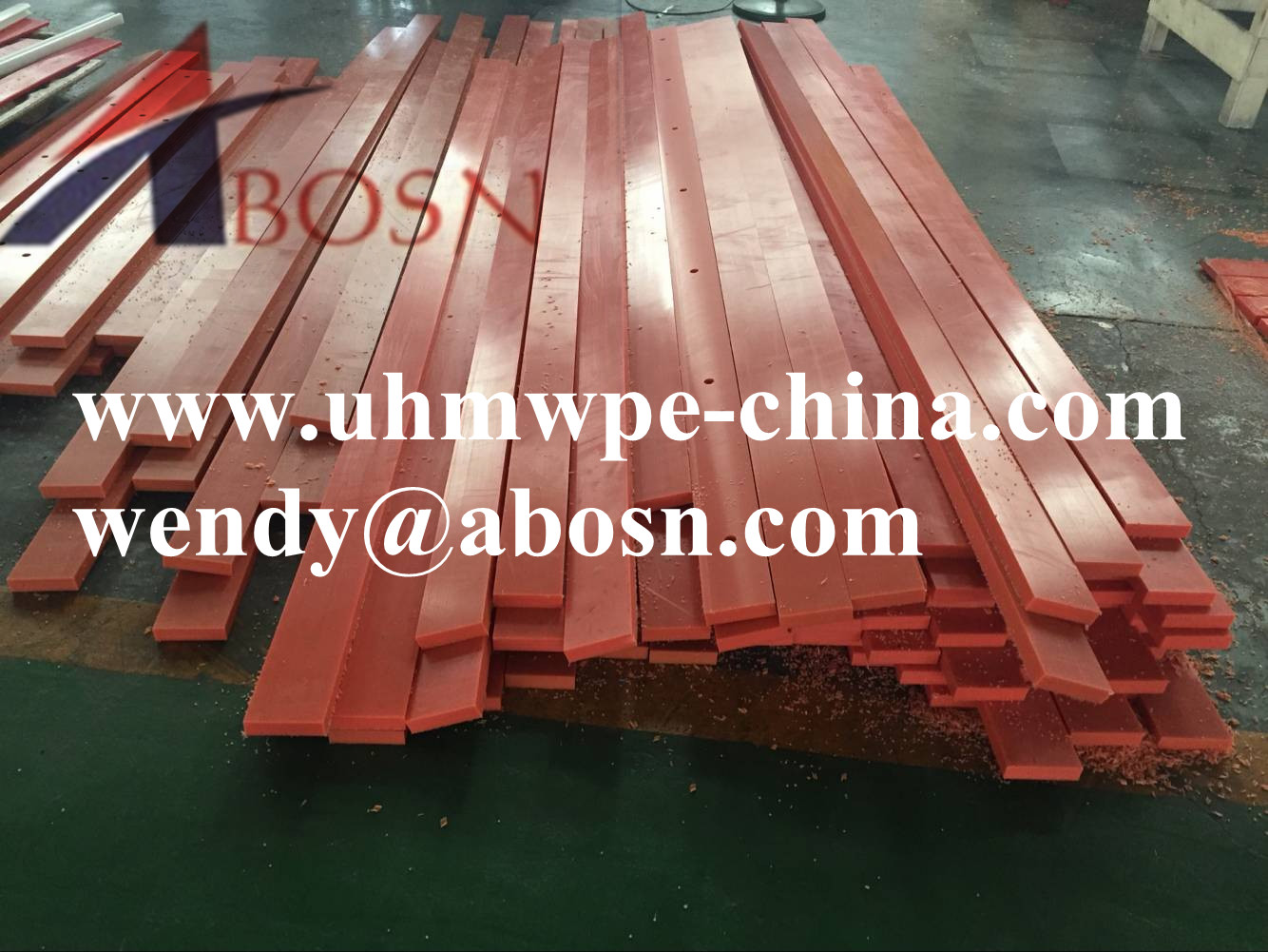 Orange UHMWPE Wear Strip