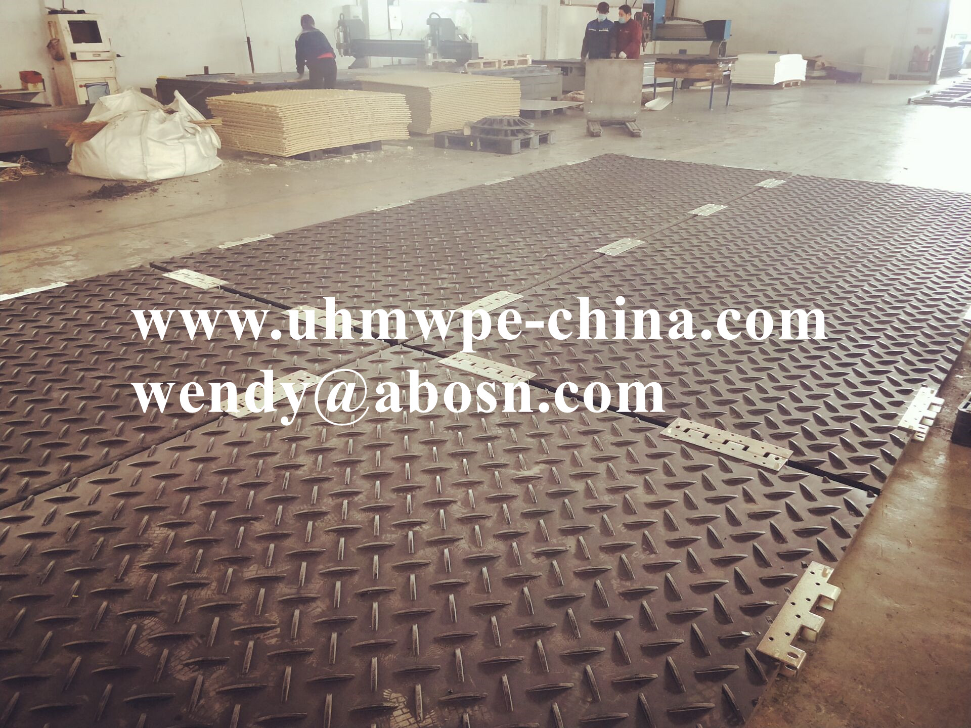 Construction Plastic Road Plates Composite Ground Cover Mats