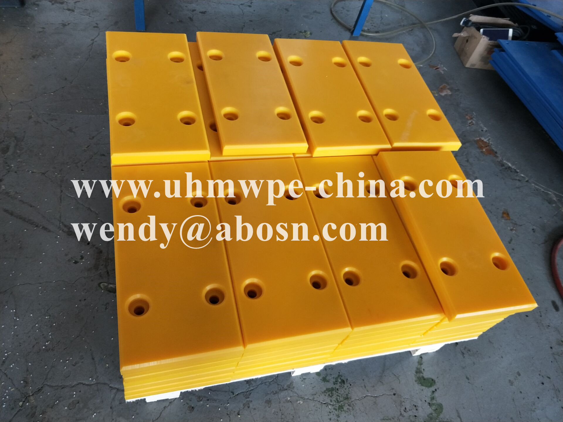 750x250x100mm Yellow PE Plastic Dock Bumper