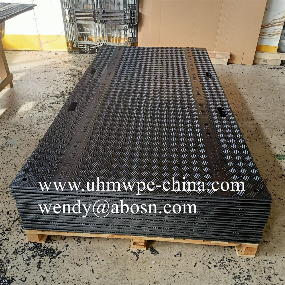 HDPE Plastic Paving Block Cheque Plate Surfacing with 4 sides key holes